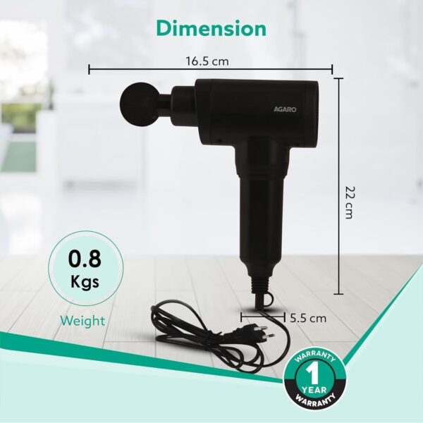 AGARO Impact Gun Massager With Massage Heads - Image 3