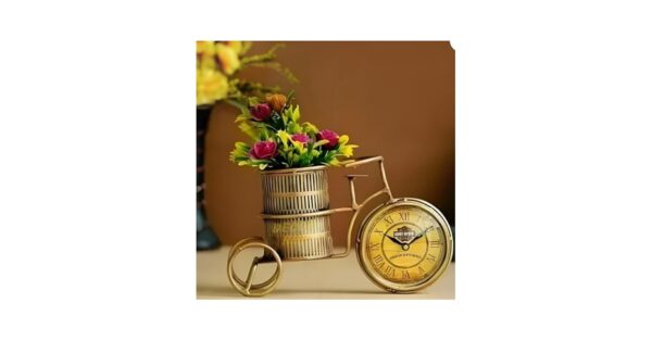 Iron Antique Pen Holder With Clock - Image 3