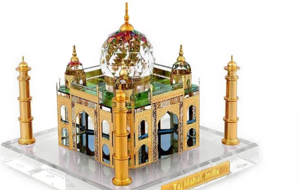 Antique Crystal Taj Mahal Showpiece - Image 2