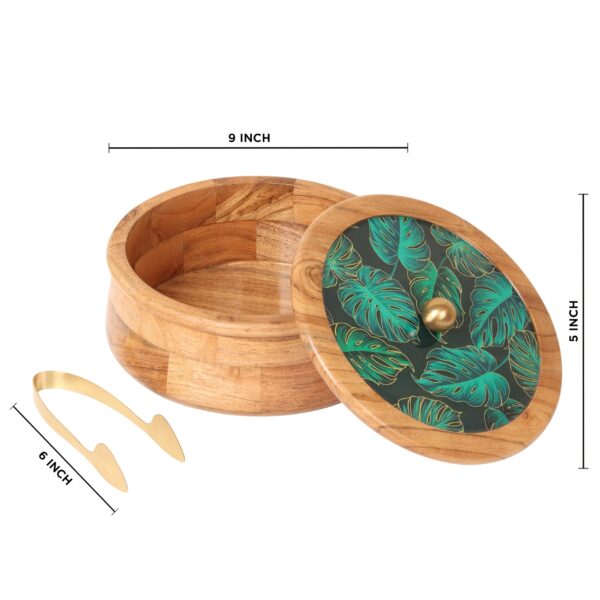 Wooden Roti Box Hand Painted And Crafted - Image 2